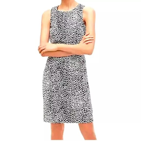 J.Crew Animal Print Dress Size 10 Basketweave Oncilla Print Sheath Dress NWT - Picture 1 of 6